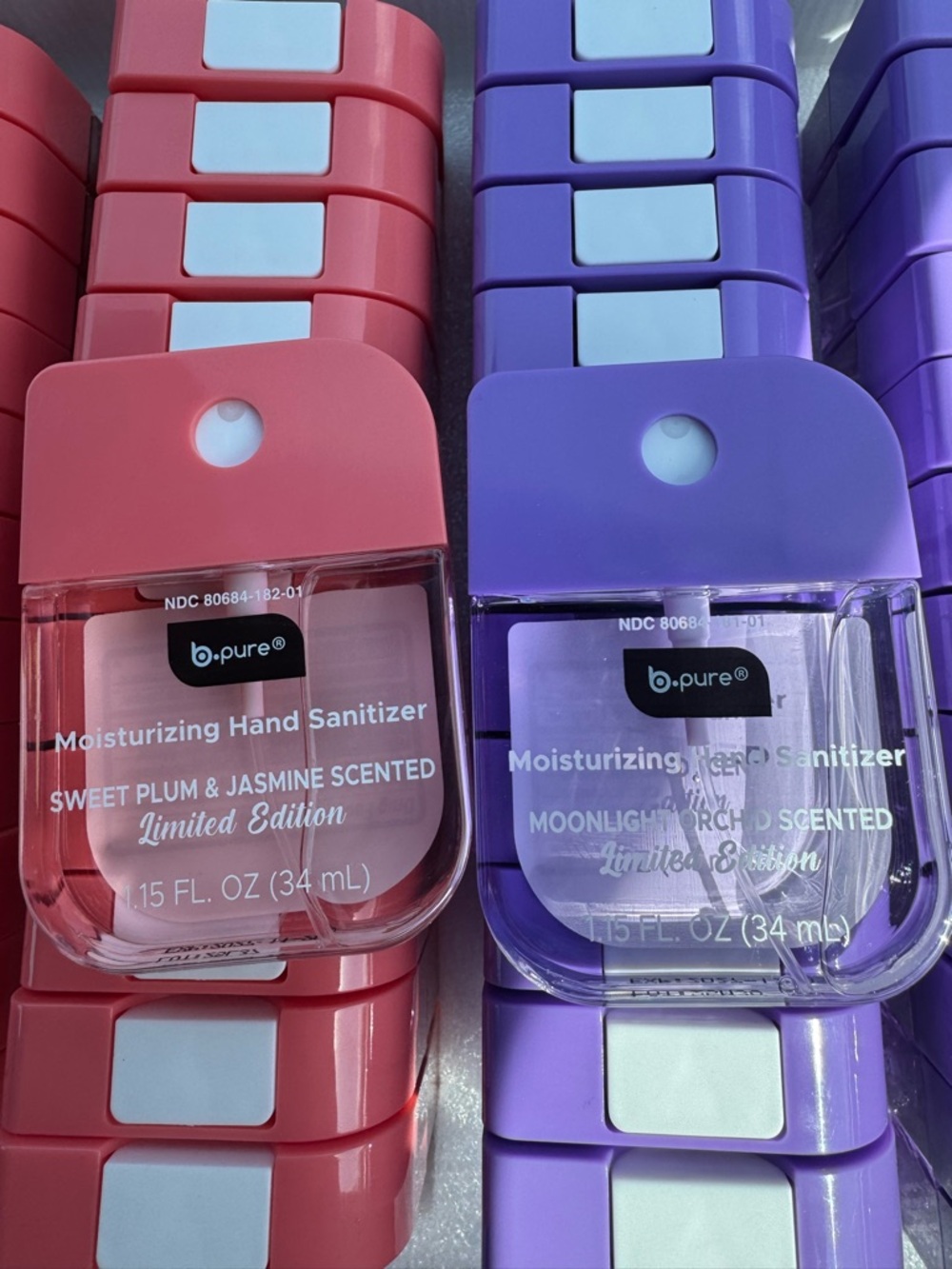 Bpure Sweet Plum & Moonlight Orchid Scented Hand Sanitizer Sprays. 20 ct.